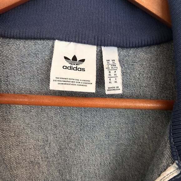 Men’s Adidas Adicolor Firebird Denim Track Jacket Size XL - Picture 6 of 9